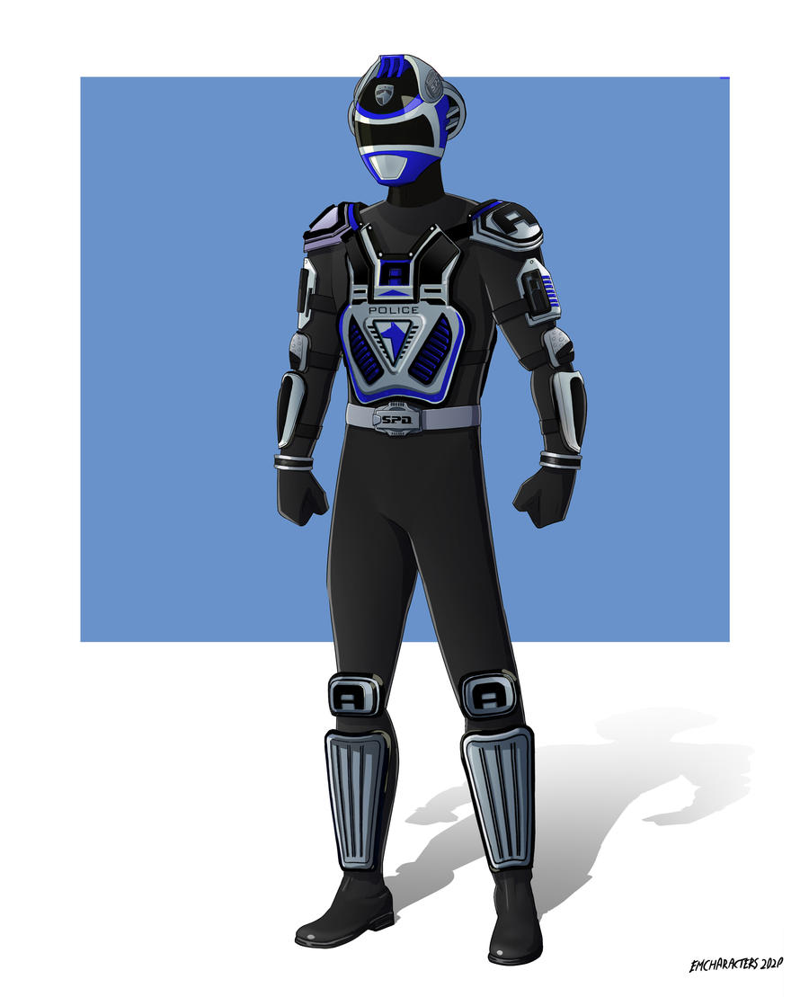 Spd Blue Ranger A-Squad SPD Blue Ranger by EduardoM on DeviantArt