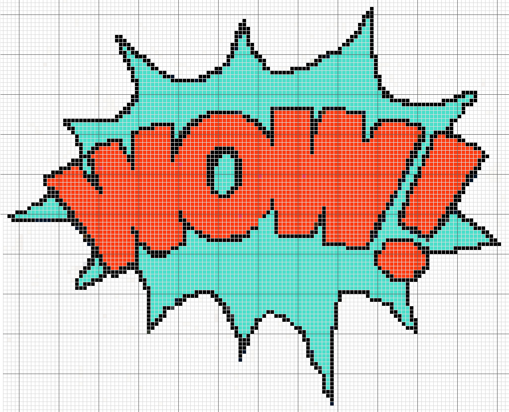 WOW comic sound effect pattern