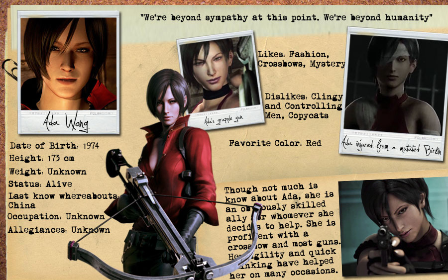 Ada Wong's Profile by Isobel-Theroux on DeviantArt