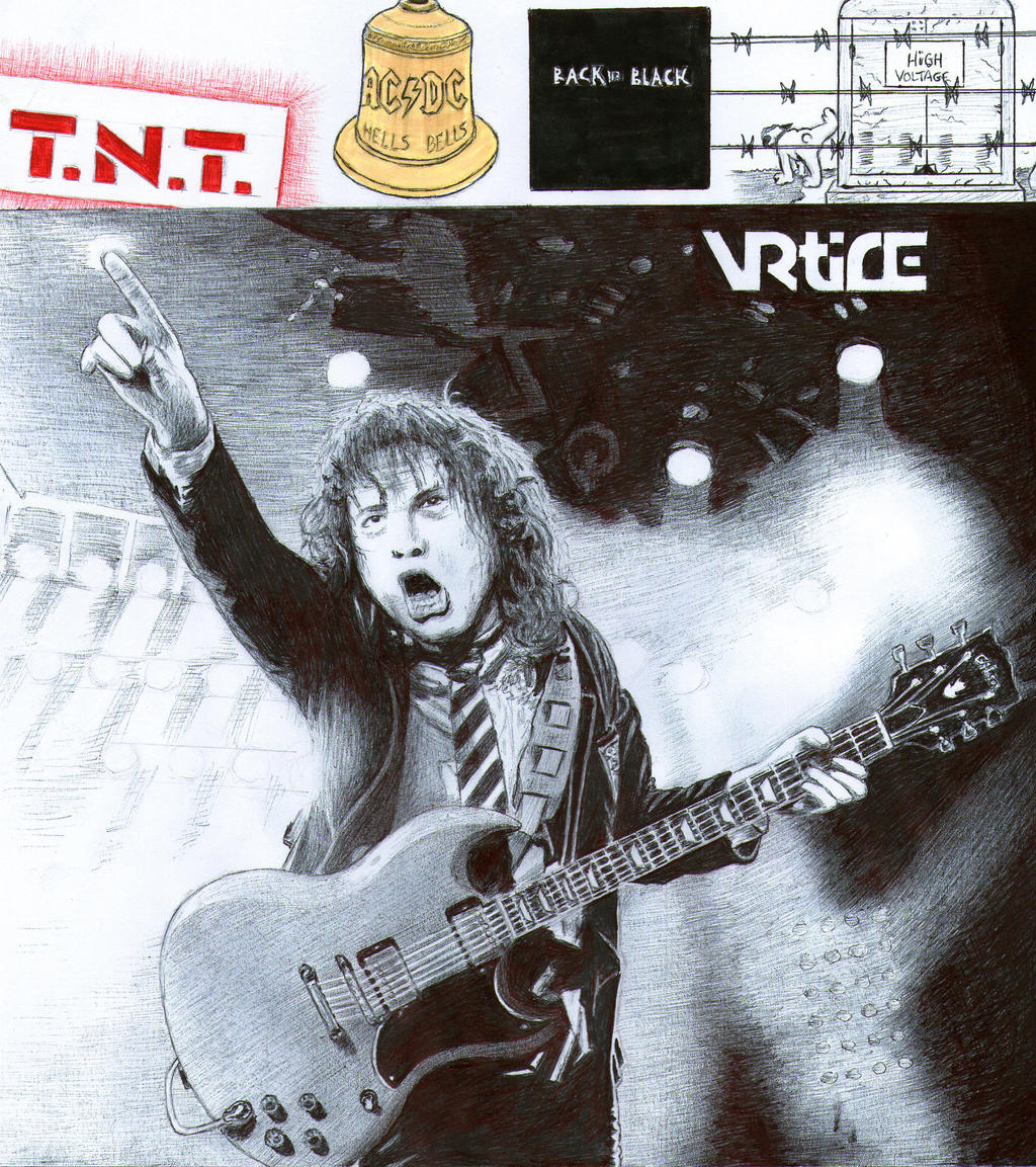 Angus Young (pen) by Vrtice on DeviantArt
