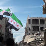 Despite the shelling and destruction, Douma here