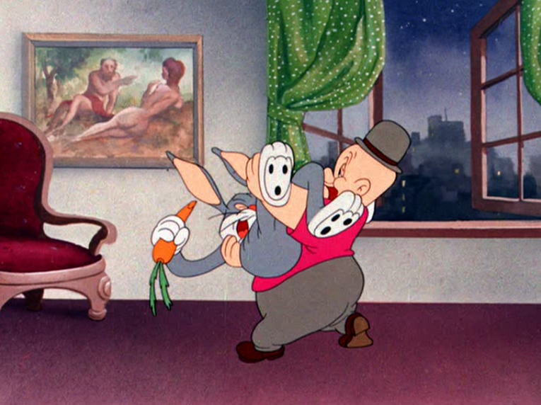 Elmer Fudd rocks Bugs Bunny to sleep 5