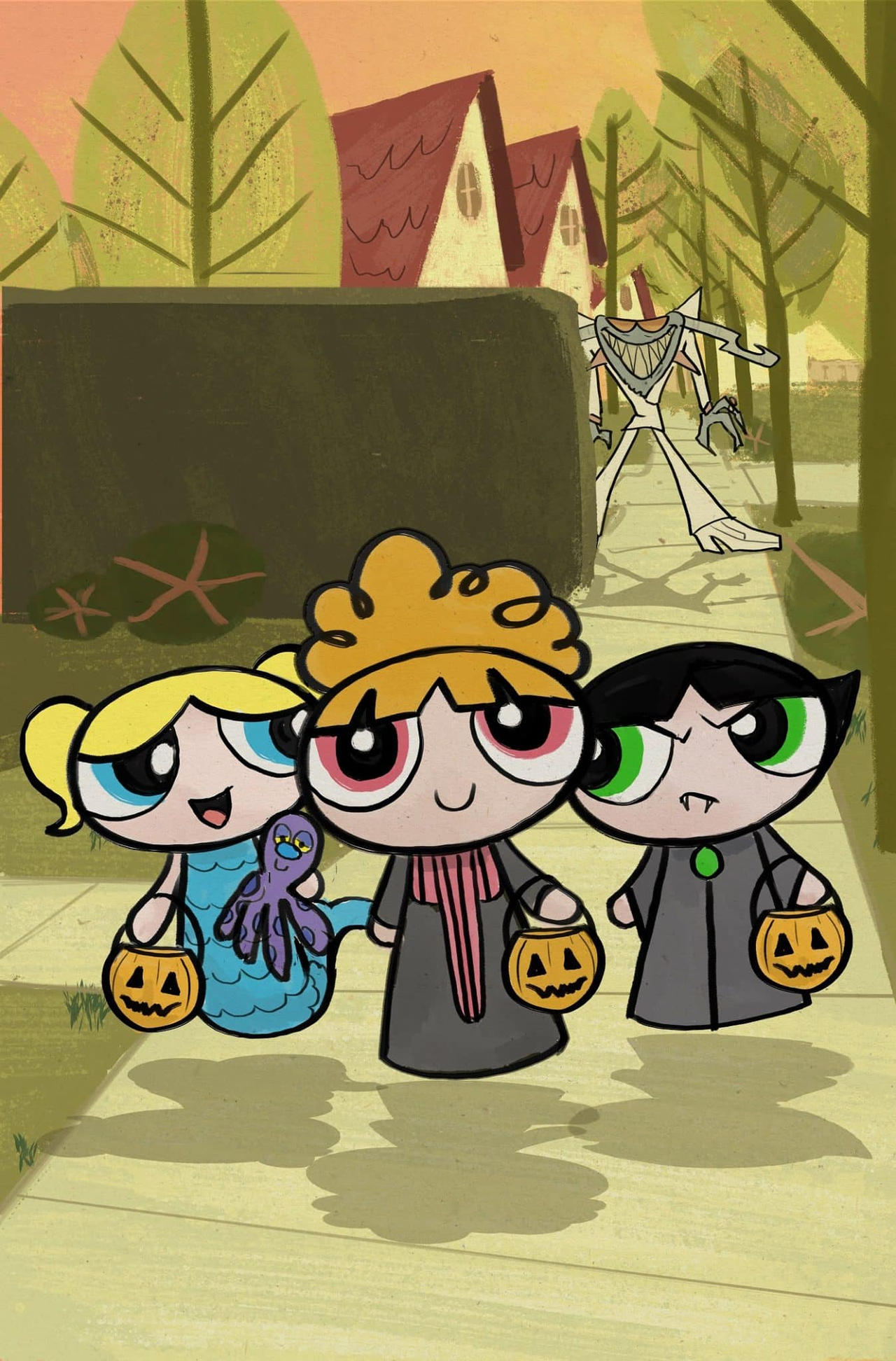 Powerpuff Girls Halloween with Boogie Man by Supecrossover on DeviantArt