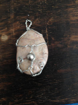 Wire Wrapped Stone Piece