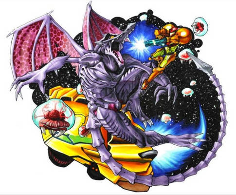 Samus and Ridley