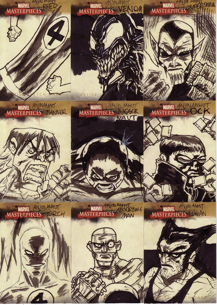 marvel sketch cards 43to51