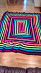Commissioned King Sized Raver Rainbow Blanket by KittySib
