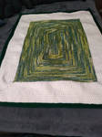 Multi Green and White Baby Blanket by KittySib