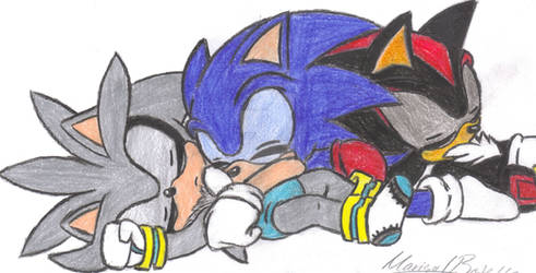 Baby Sonic, Shadow, and Silver by SupaSilver