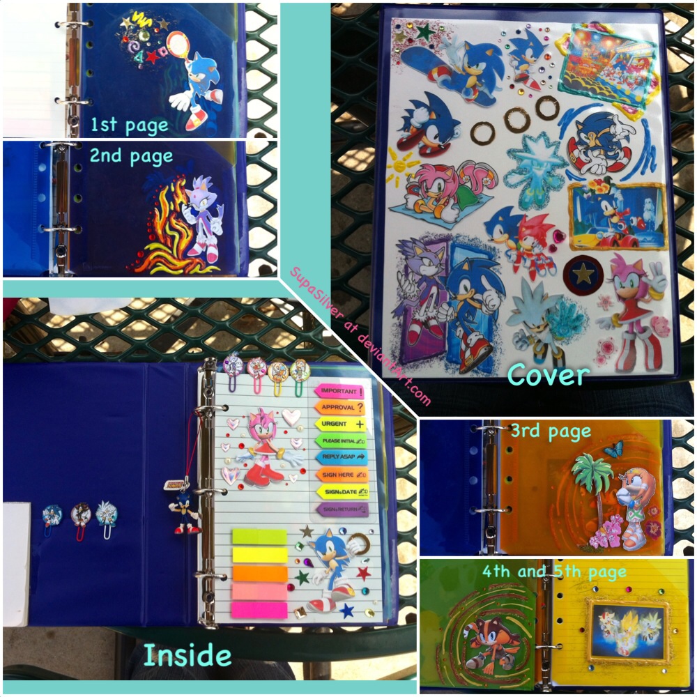 My Sonic Customized Small Binder :)