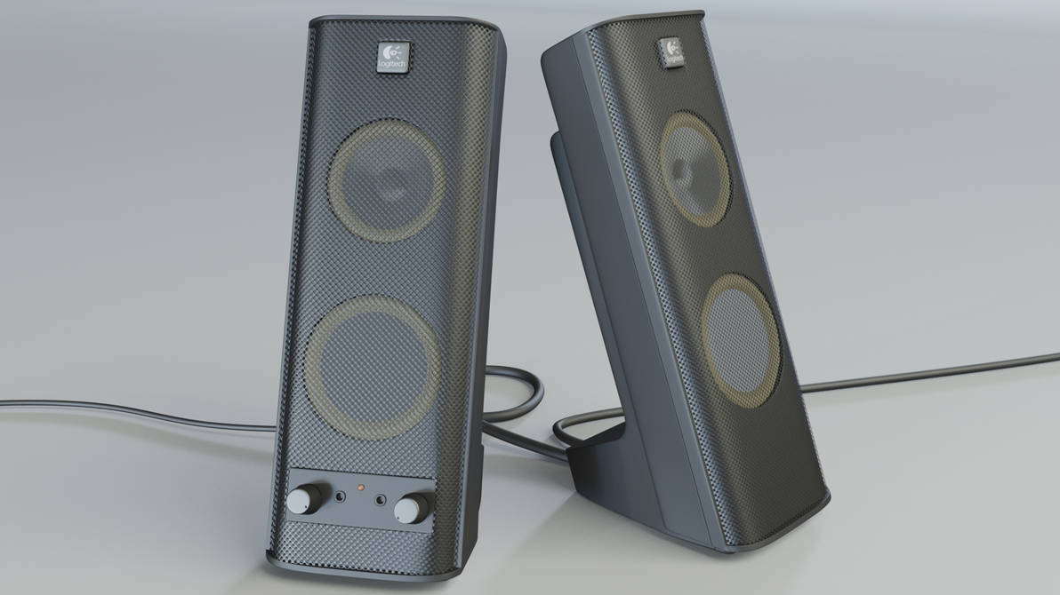 Logitech Speakers - 3D render by 3DPad