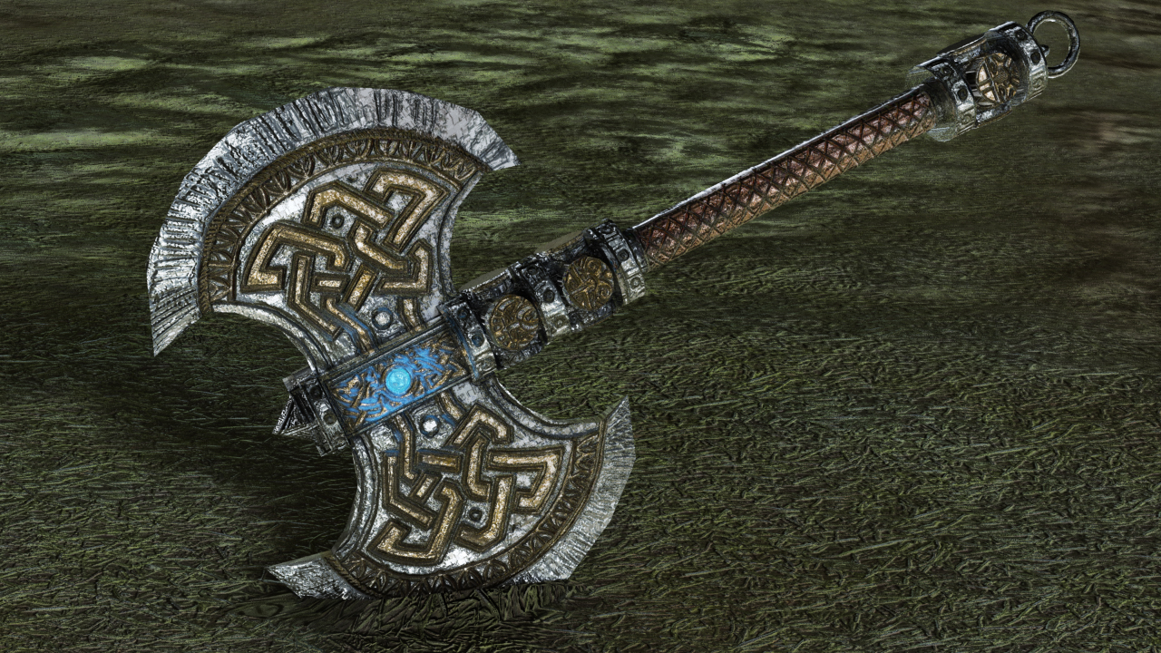Dwarf Axe - 3D render by 3DPad
