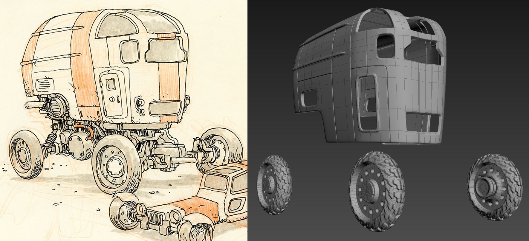 Desert Wheels - 3D WIP