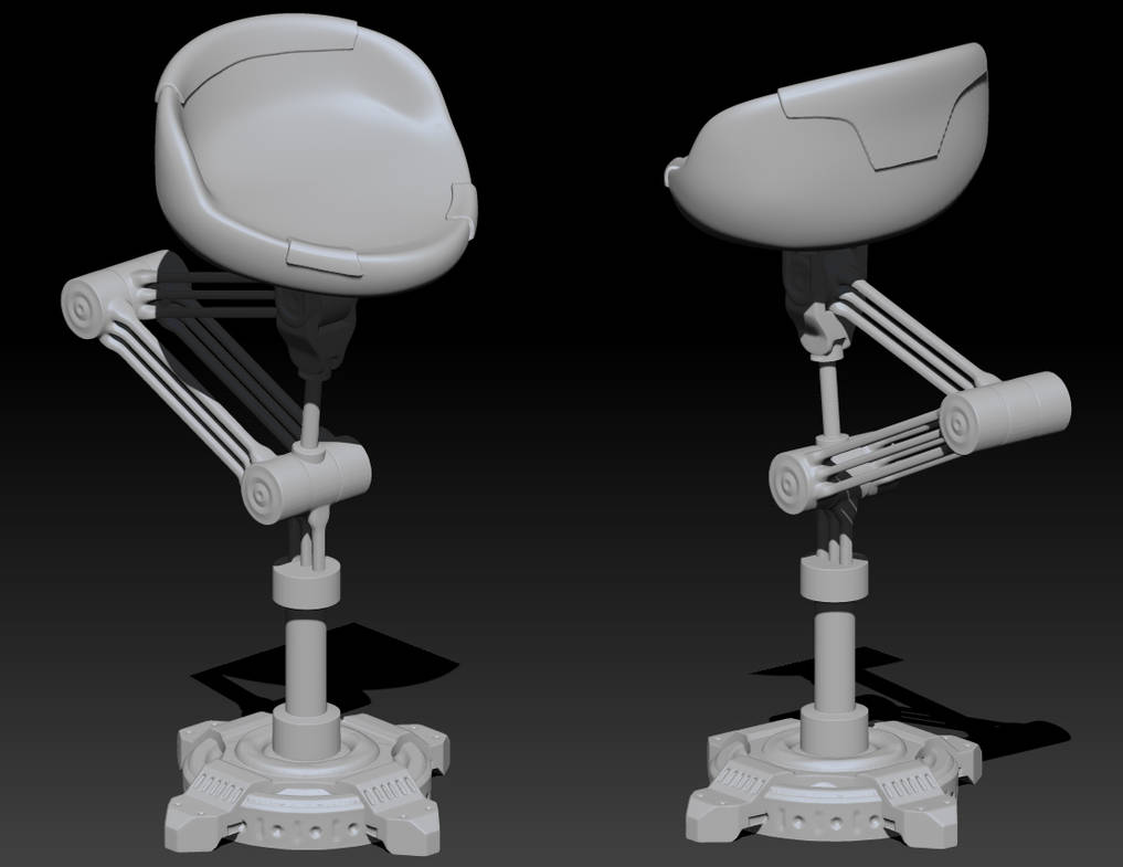 Bar Stool Concept - Zbrush by 3DPad