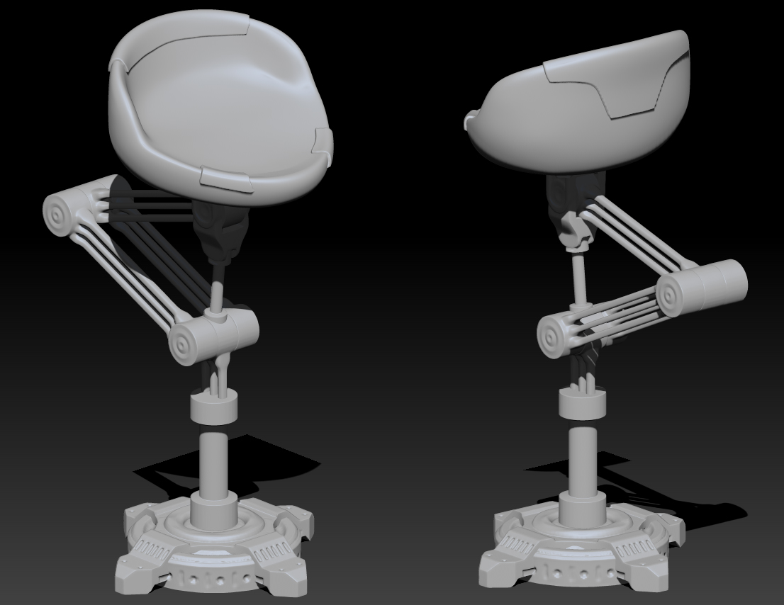 Bar Stool Concept - Zbrush by 3DPad