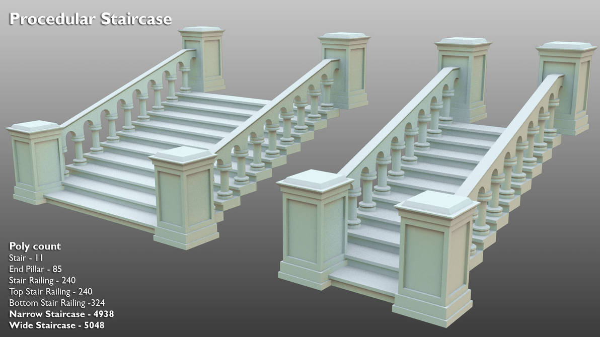 Procedural Staircase - 3D preview by 3DPad