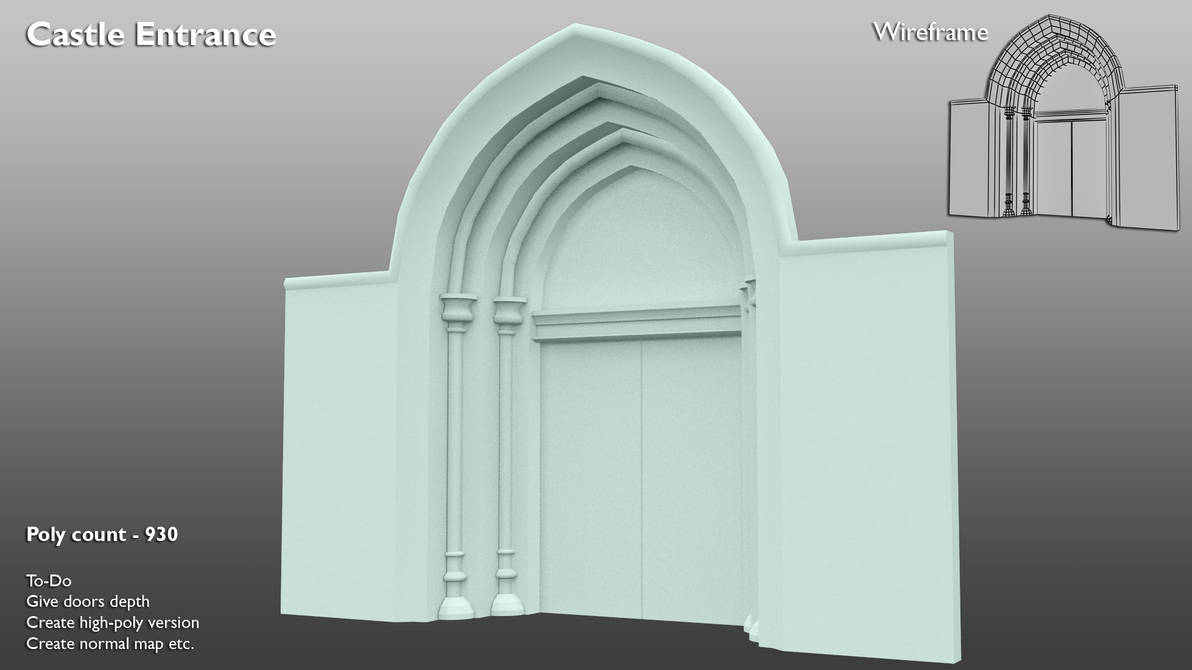 Castle Entrance - WIP by 3DPad