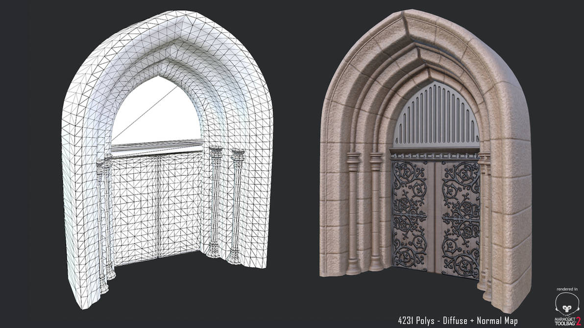 Castle Entrance - In-Game Model by 3DPad