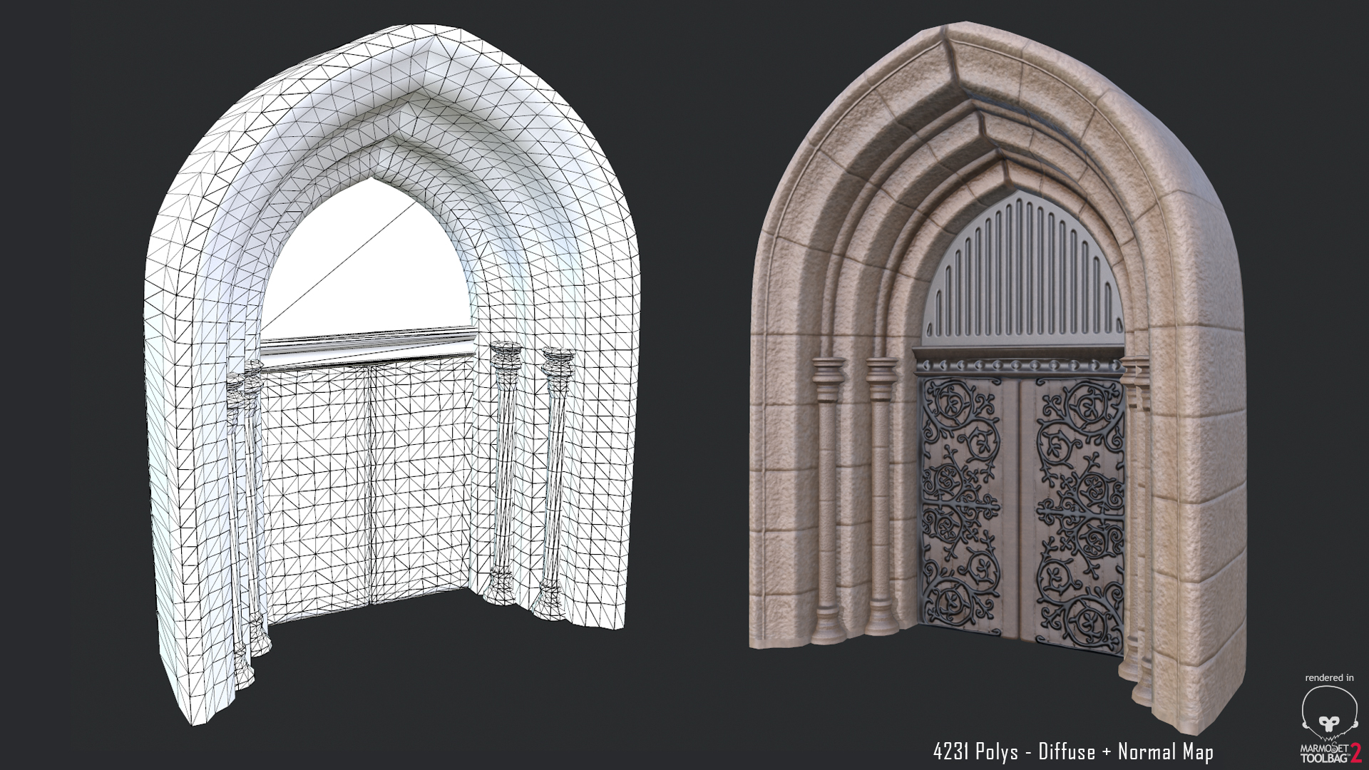 Castle Entrance - In-Game Model by 3DPad
