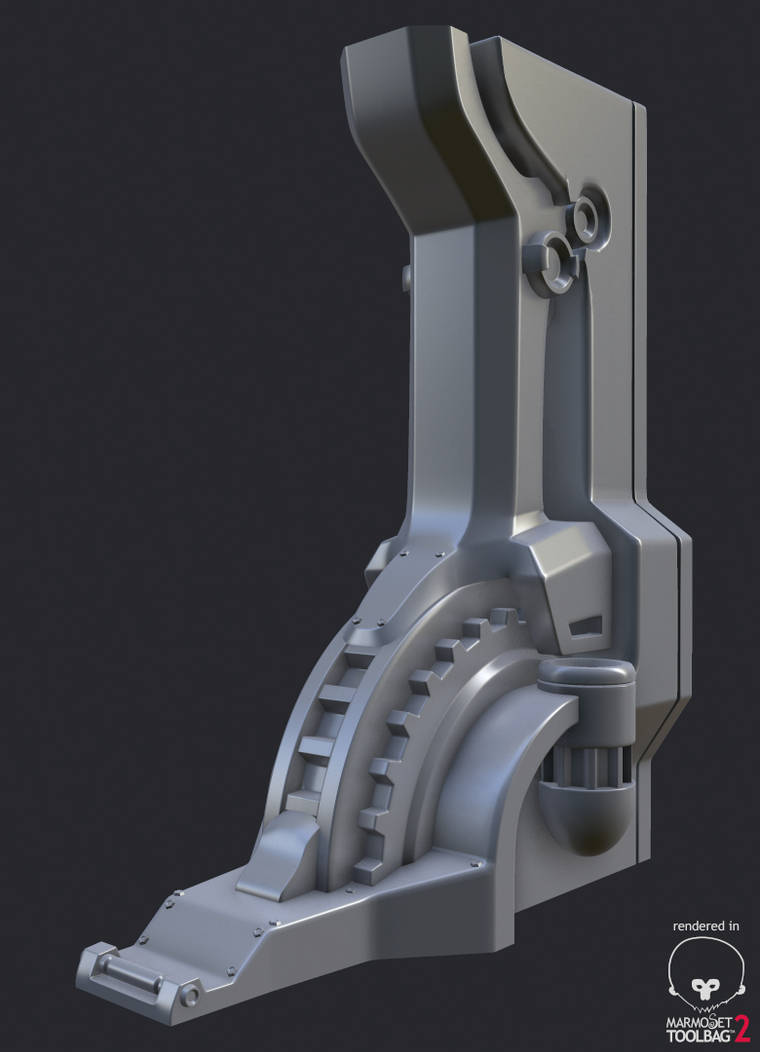 Sci-Fi Column - High poly WIP2 by 3DPad