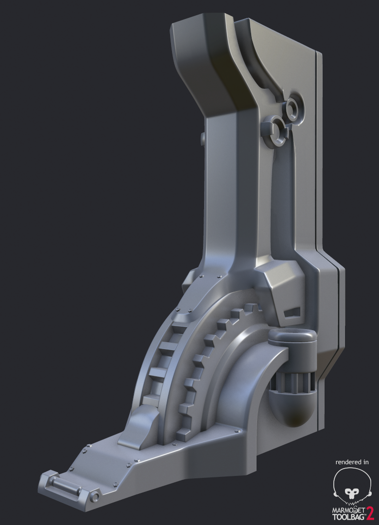 Sci-Fi Column - High poly WIP2 by 3DPad