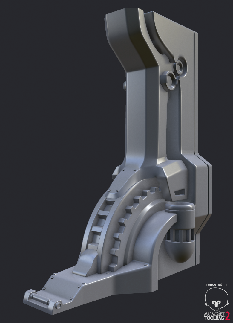 Sci-Fi Column - High poly WIP2