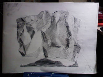 Crumpled Paper on Charcoal