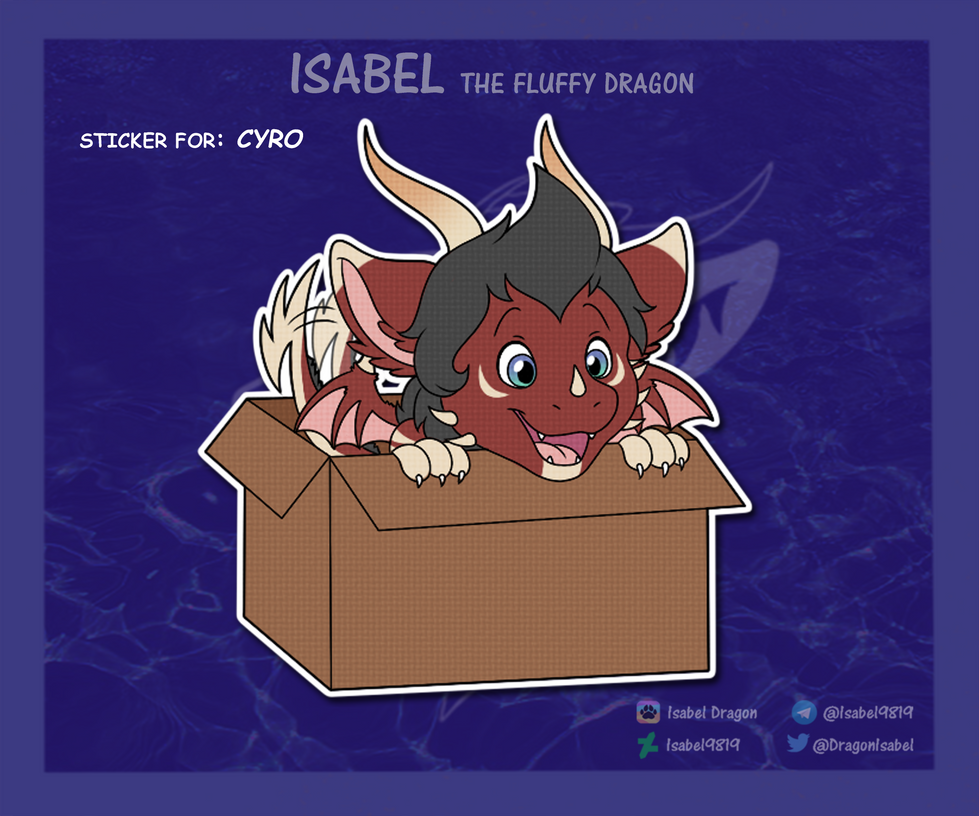 Sticker commission: Cyro in a box by Isabel9819 on DeviantArt