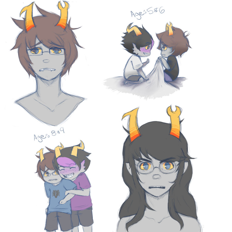 Drawing Dump of some Homestuck OC nerds