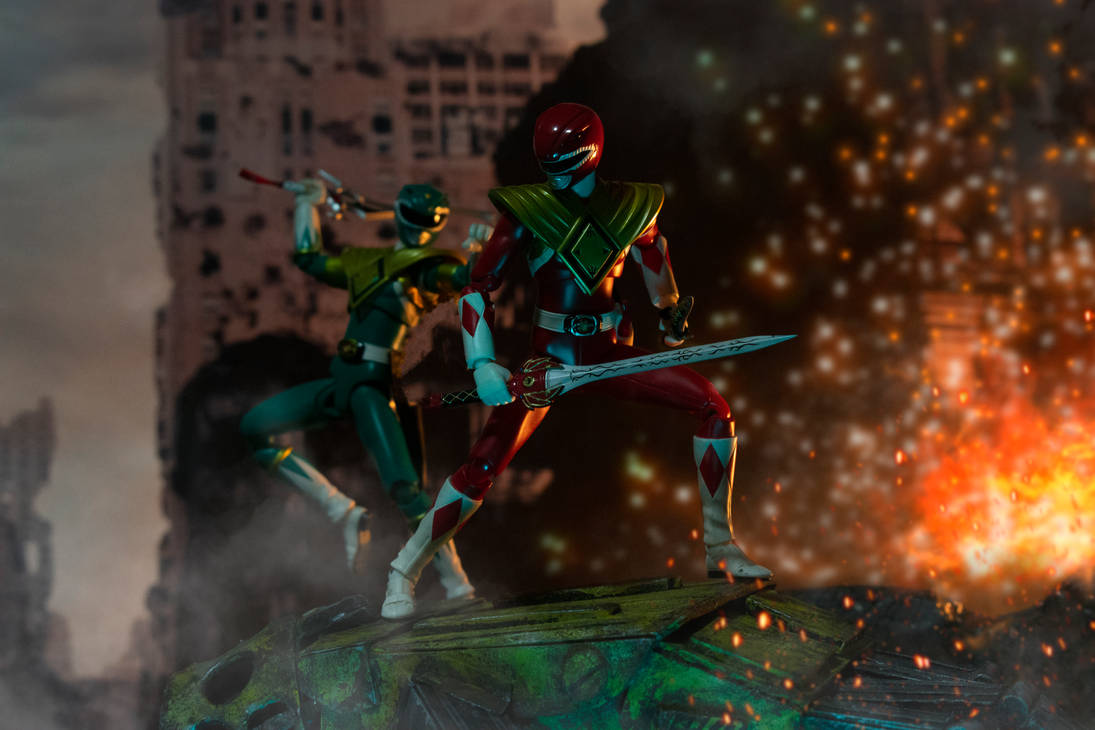 Red Ranger vs Green Ranger by mkblaze on DeviantArt