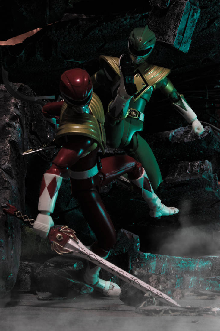 Red Ranger vs Green Ranger by mkblaze on DeviantArt