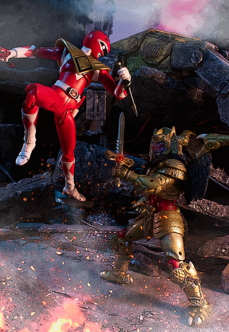 Red Ranger Goldar Red Ranger vs Goldar by mkblaze on DeviantArt