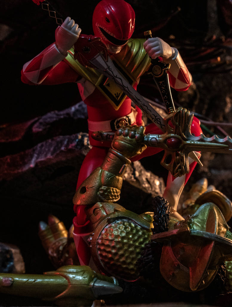 Red Ranger Goldar Red Ranger vs Goldar by mkblaze on DeviantArt