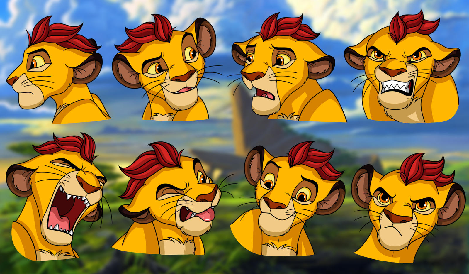 Kion Expressions by WhiteFangKakashi300 on DeviantArt