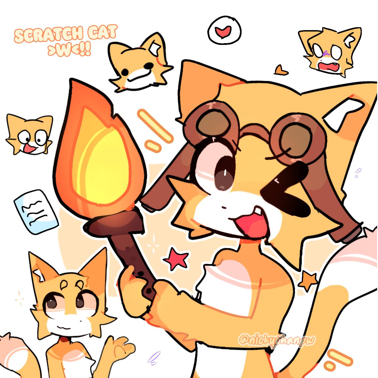 A Fanart for Scratch cat I have no ideas help- :u by nickyunn on DeviantArt