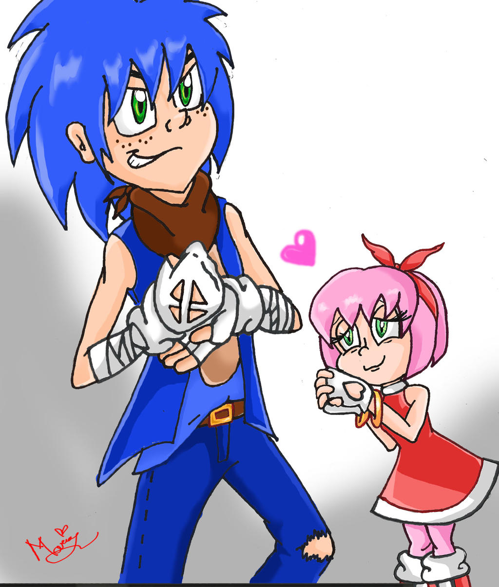 Humanized Sonic and Amy