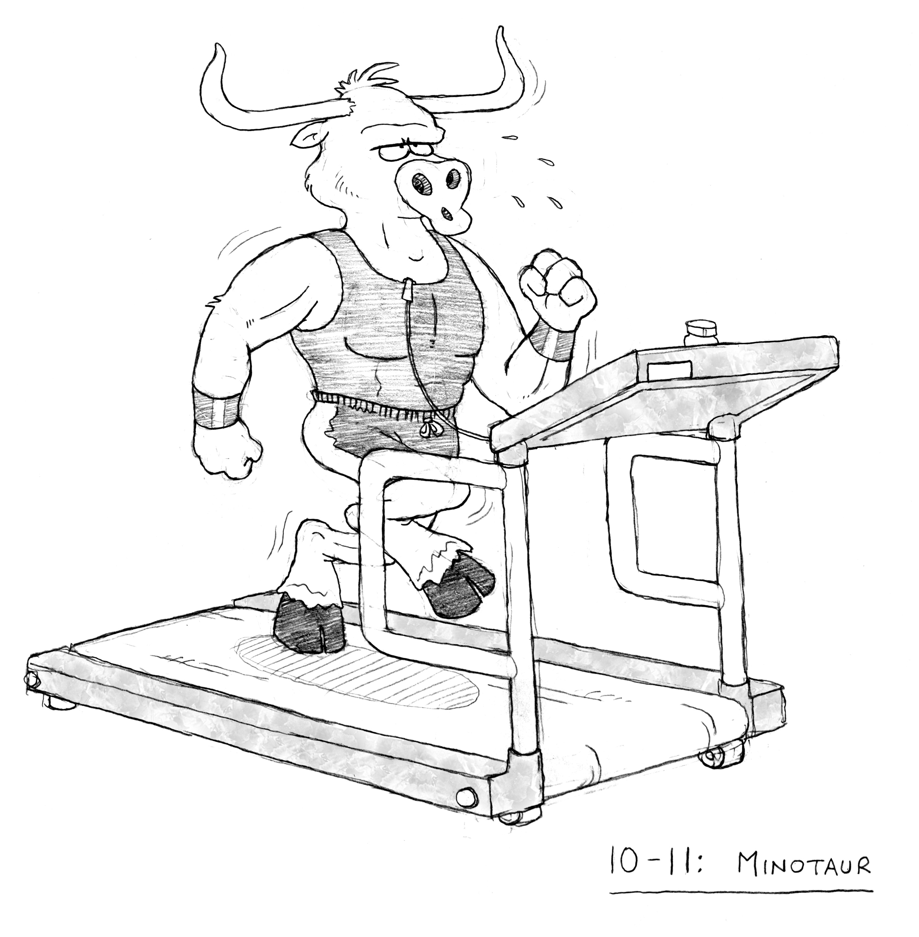 Monster a Day Art Challenge 10-11: MINOTAUR