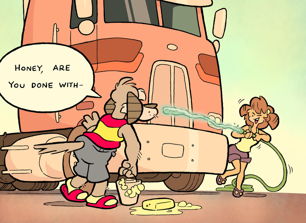 Grumpy Getting Washed Gettin' A Wash by Rhodeway on DeviantArt