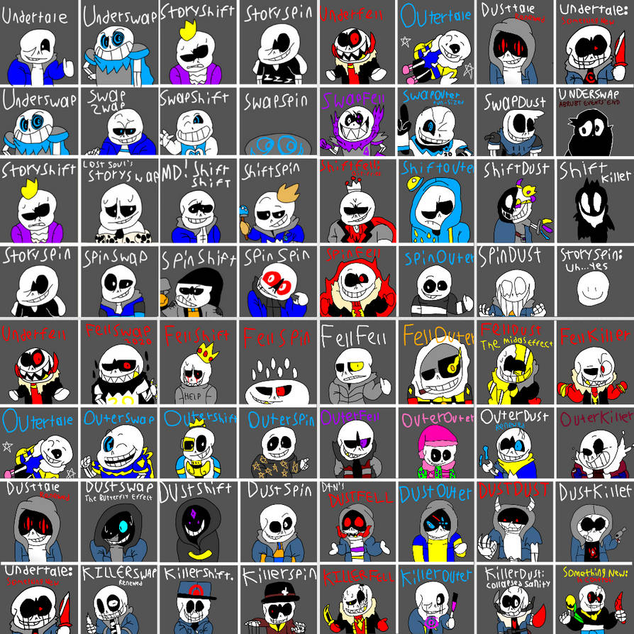 Sans Check Stats Sans AUs Chart Part 2 by TheGamer142024 on DeviantArt