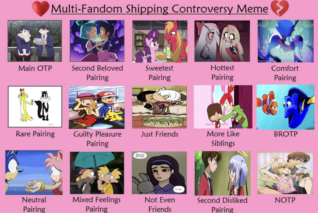 Multifandom Memes My Multi Fandom Shipping Controversy Meme by MrHoppFan on DeviantArt