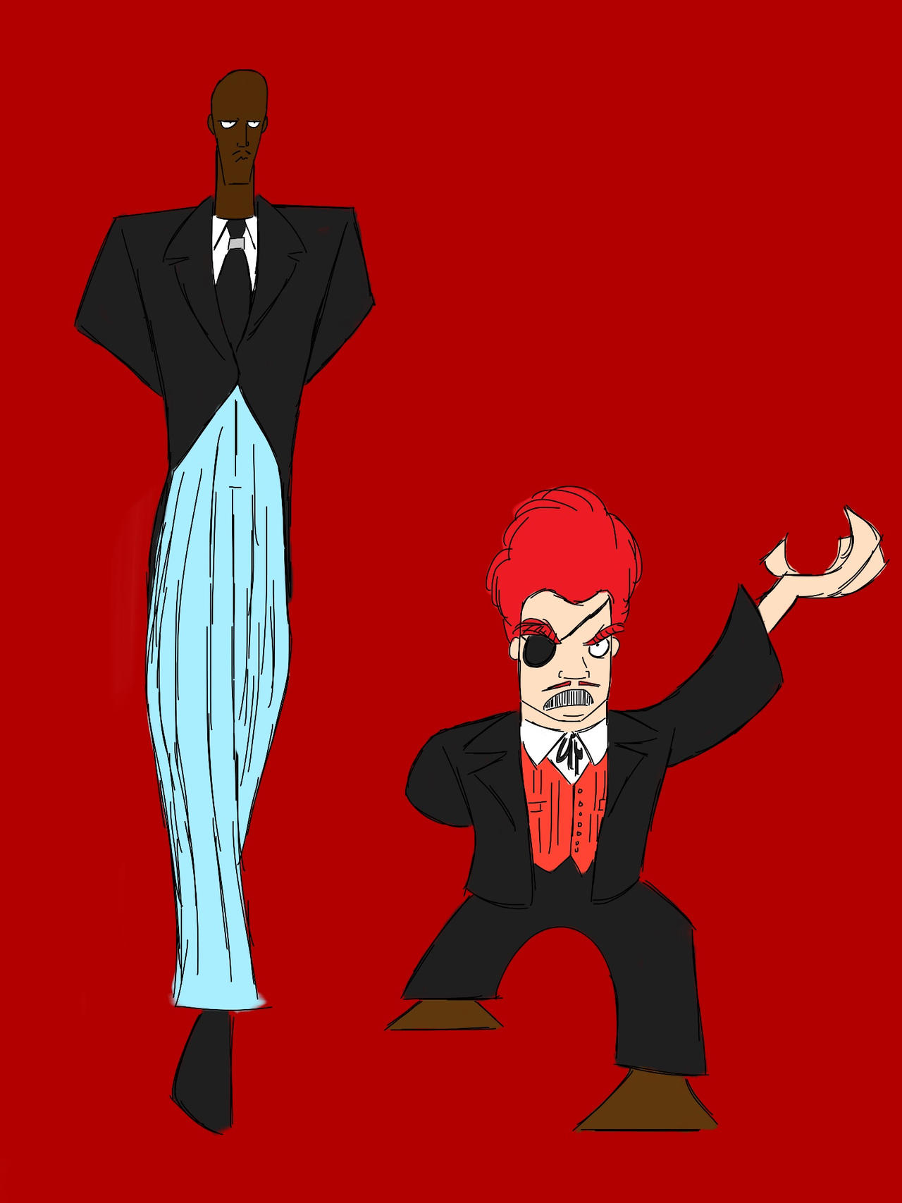 Commander Red and Officer Black ( DB ) by quickfire9988 on DeviantArt