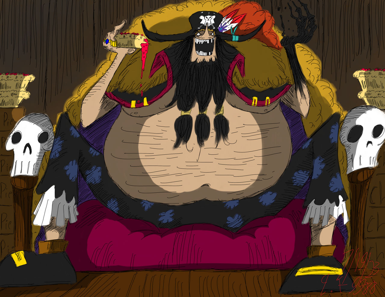 Marshall D. Teach, aka Blackbeard ( One Piece ) by 1602jaw on DeviantArt