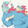 Pokemon day - Totodile x Croconaw x Feraligatr