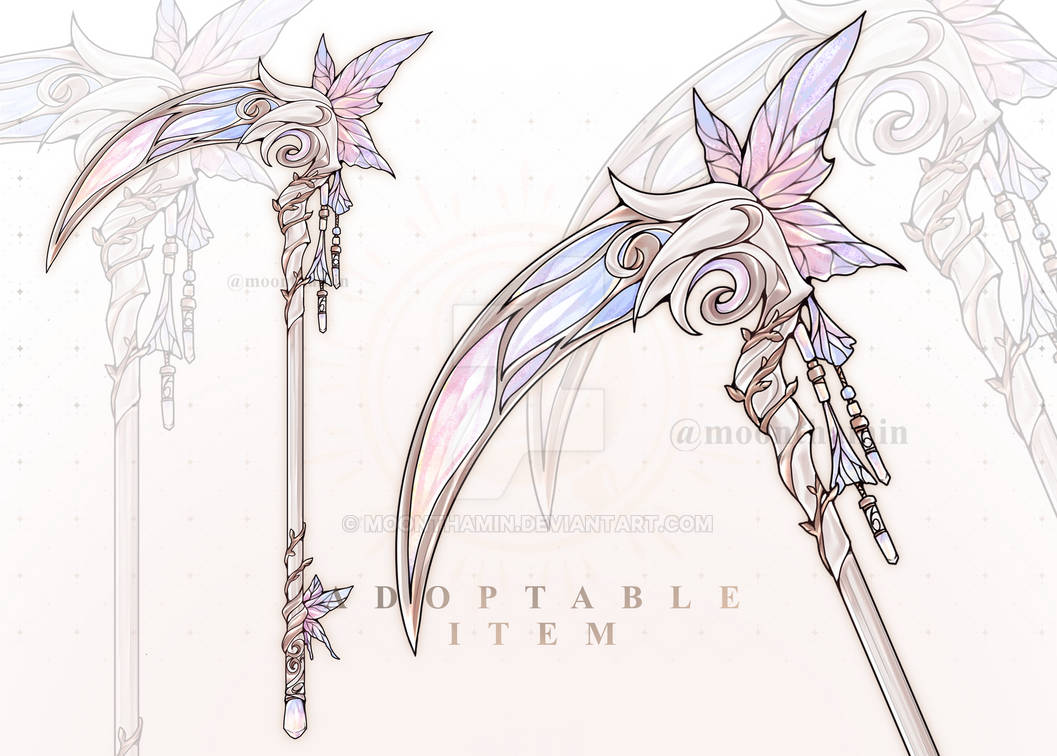 Evolved Fairy Cod Weapon (CLOSE) : Adoptable Weapon : Sickle Fairy by Moonthamin on DeviantArt