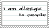 I'm Allergic Stamp