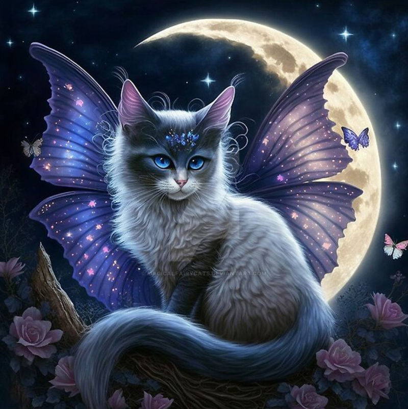 Fair Cat Digital Art - Fairy Cat 1 by MagicalFairyCats on DeviantArt