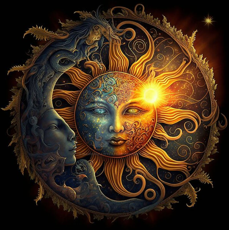 Digital Art - Celestial Sun And Moon Astrology by MagicalFairyCats on  DeviantArt