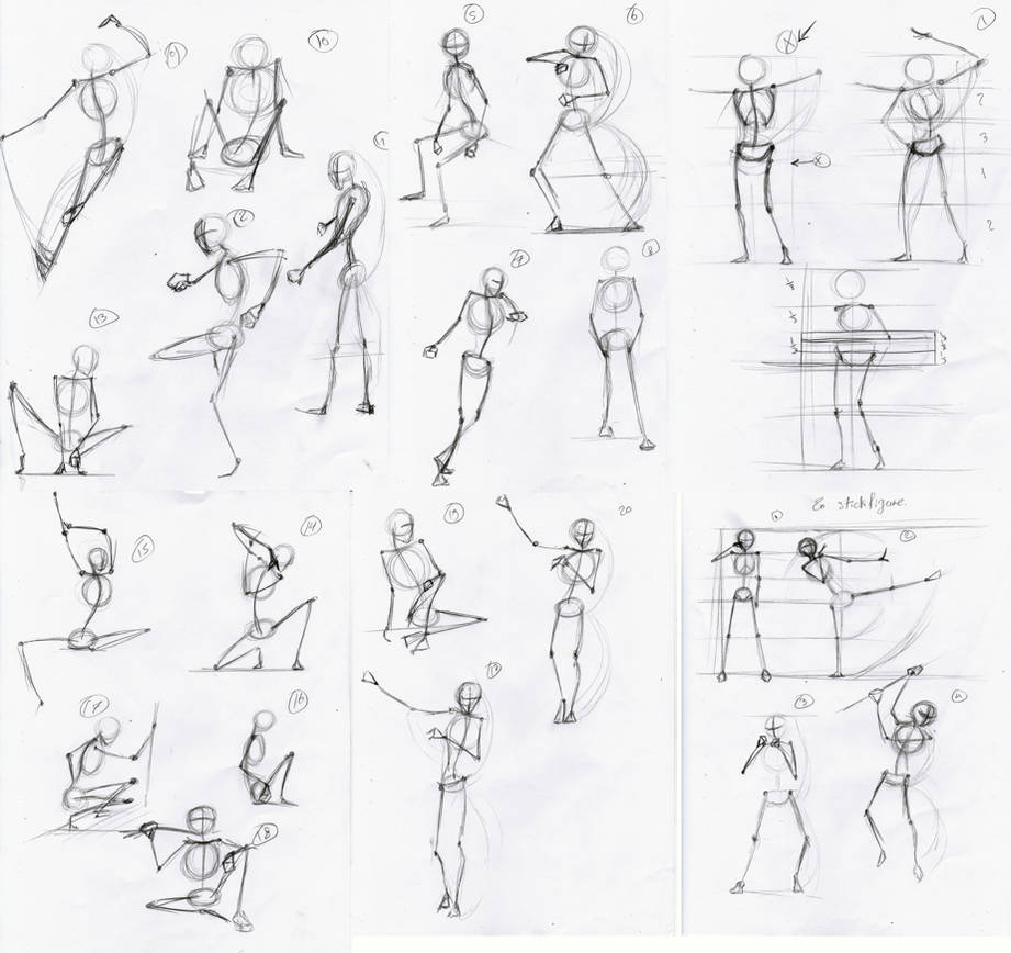 Sketch practice on different Poses by MadPsyChill on DeviantArt
