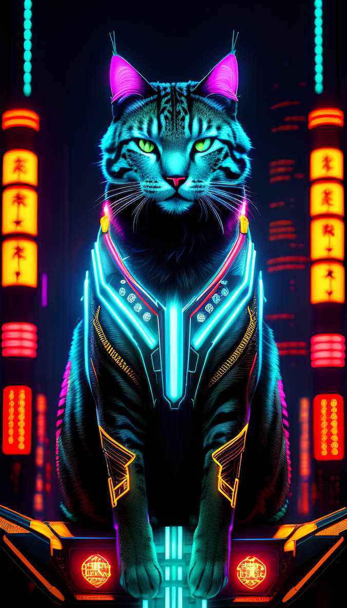 Wallpaper CyberCat by TRGhuci on DeviantArt