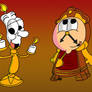 Lumiere and Cogsworth